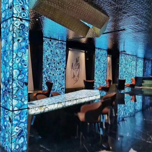 Blue agate coffee shop design