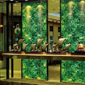 Green agate jewelry store design