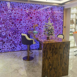 Pink agate lounge design