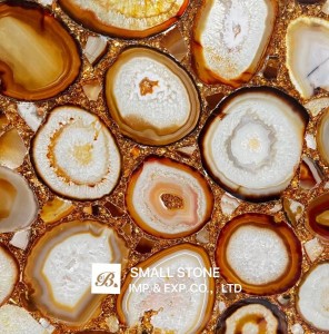 Backlit Luxury Semiprecious Agate Stone Slab