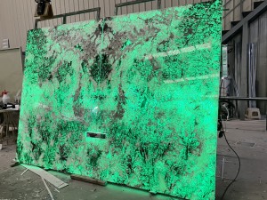 Nature Stone With  Colors Led Panel To Backlit Background Wall –Jiangxi Project