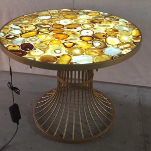 Halfedelstenen ronde tafel