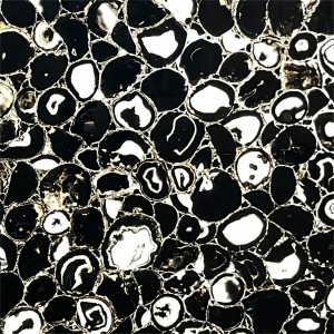 Backlit Black Agate Tile