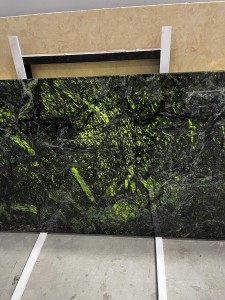 Green granite countertop with Led